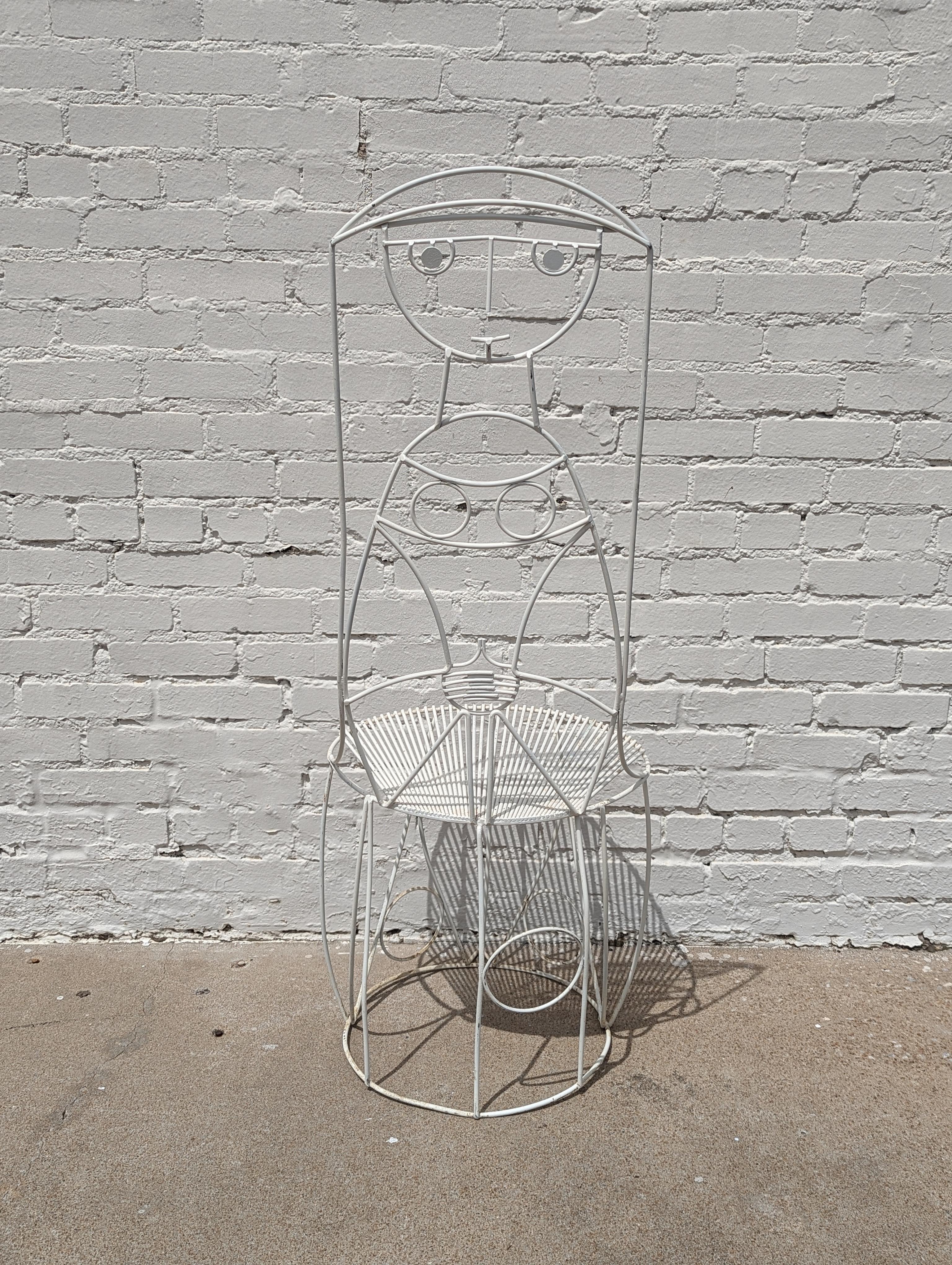 Mid Century Modern John Risley Steel Sculpture Chair For Sale 5