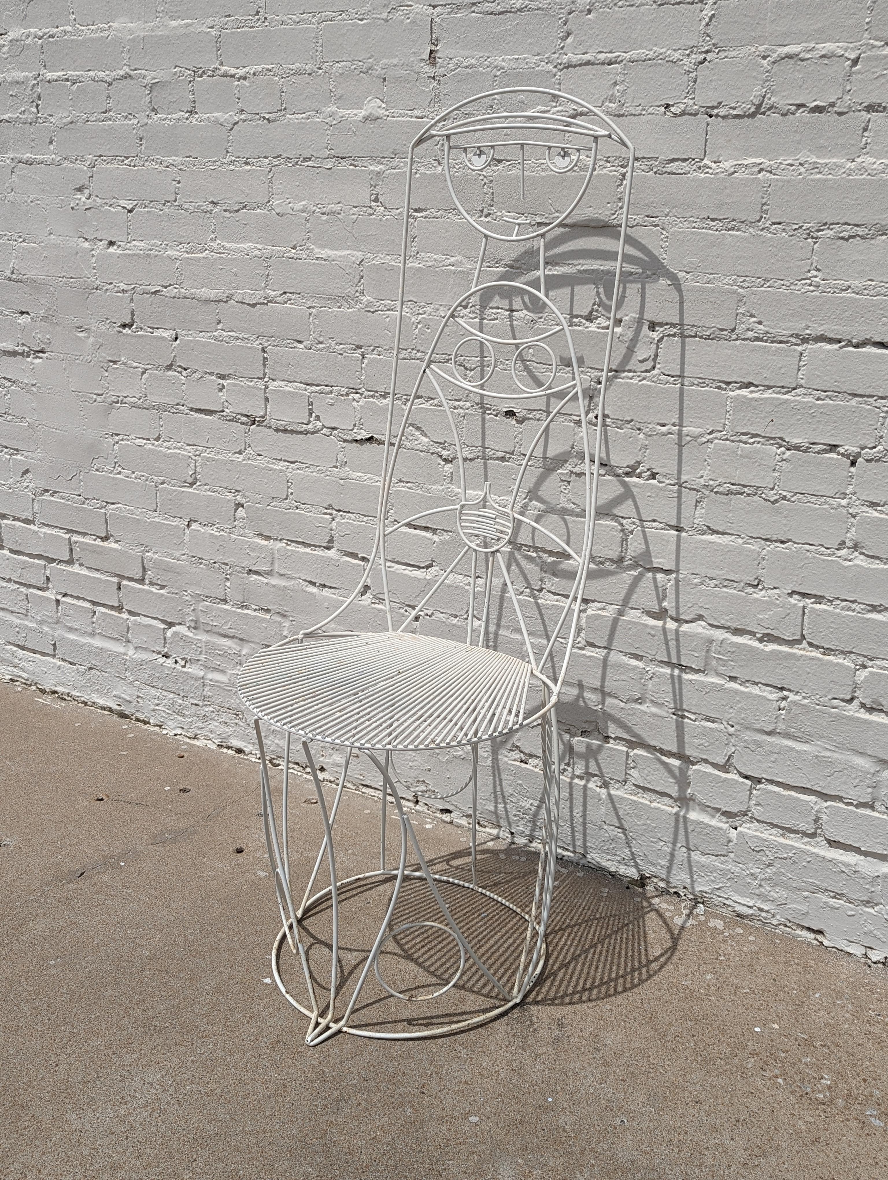 Mid-Century Modern Mid Century Modern John Risley Steel Sculpture Chair For Sale