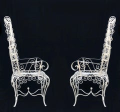 Mid-Century Modern John Salterini White Peacock Chairs Set of Four