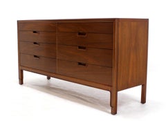 Mid Century Modern John Stuart Book Matched Walnut 8 Drawer Double Dresser MINT!
