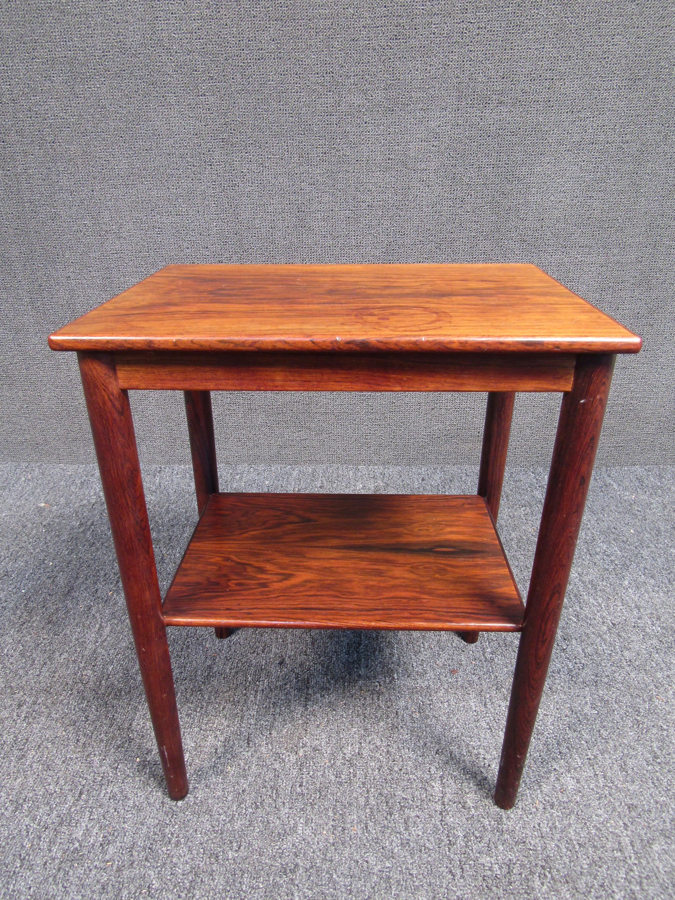 Late 20th Century Mid-Century Modern John Stuart Rosewood End Table For Sale