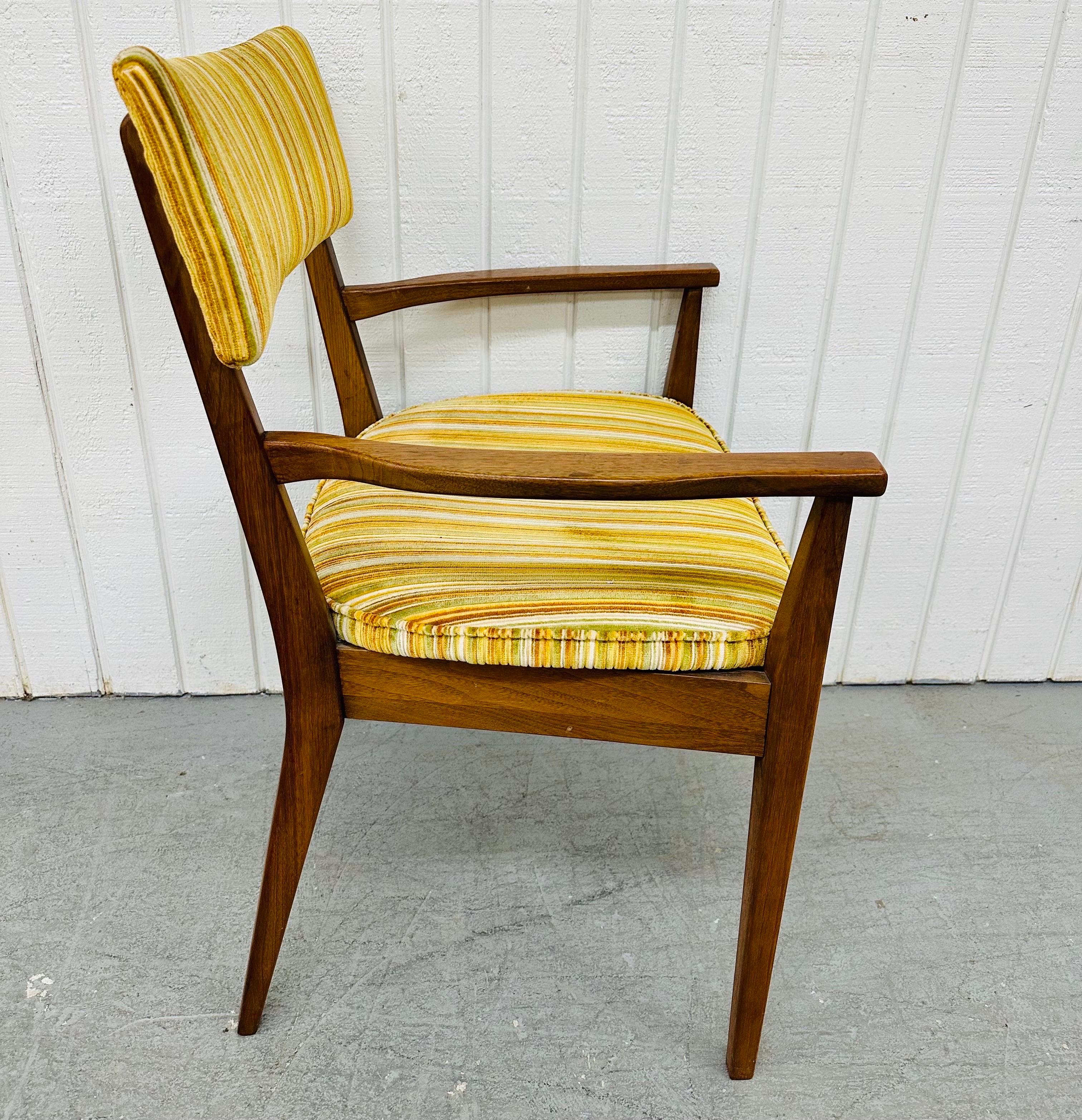 20th Century Mid-Century Modern John Stuart Walnut Dining Chairs - Set of 6 For Sale