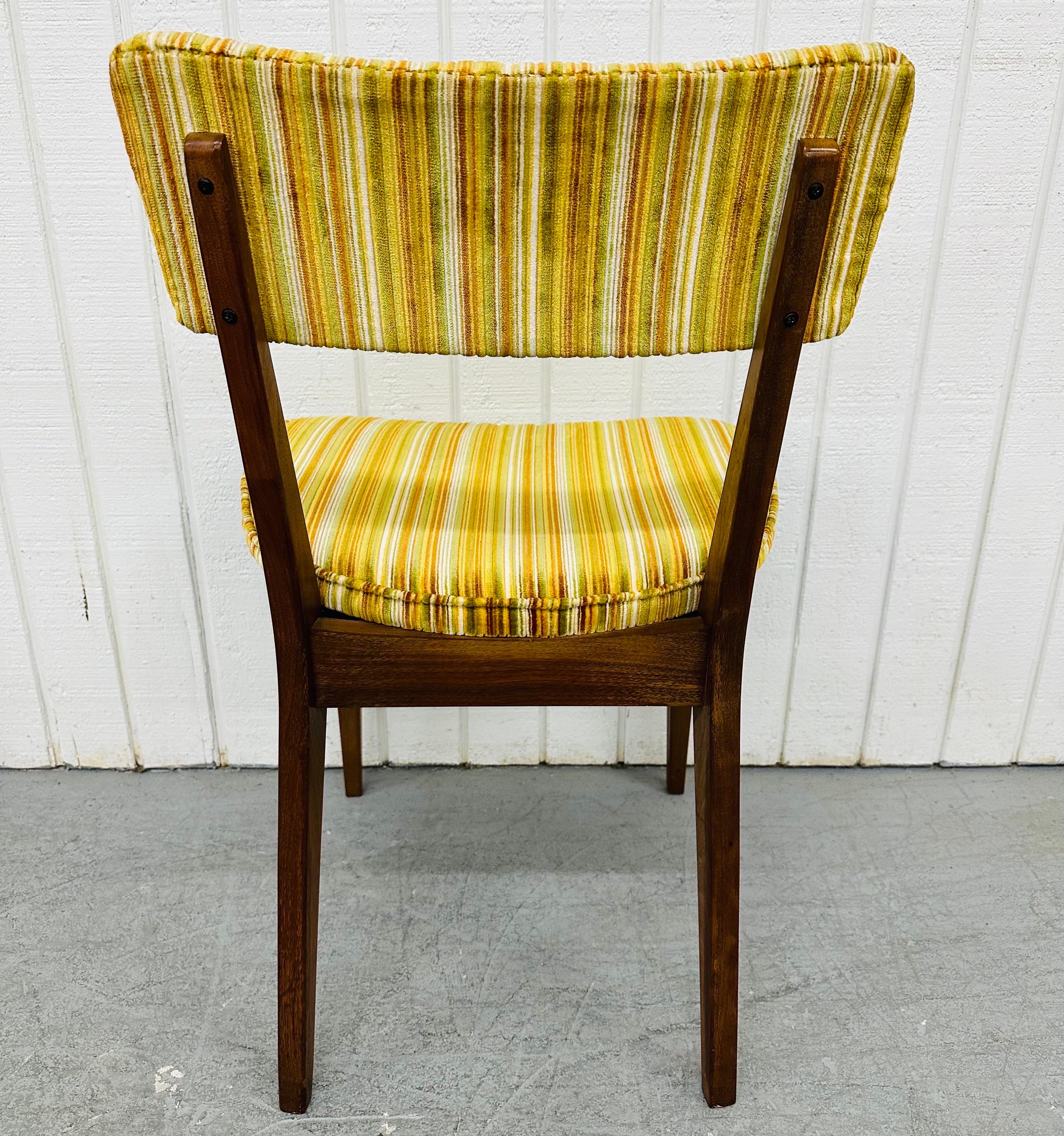 Mid-Century Modern John Stuart Walnut Dining Chairs - Set of 6 For Sale 3