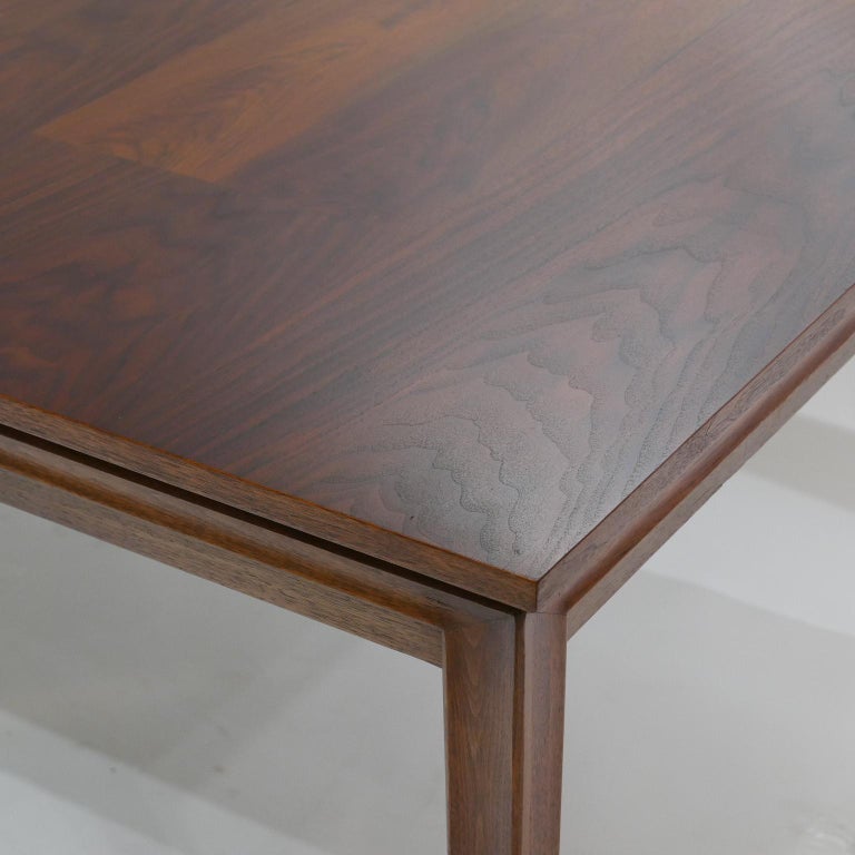 MidCentury Modern John Stuart Walnut Extension Dining Table with 2 Leaves at 1stDibs john