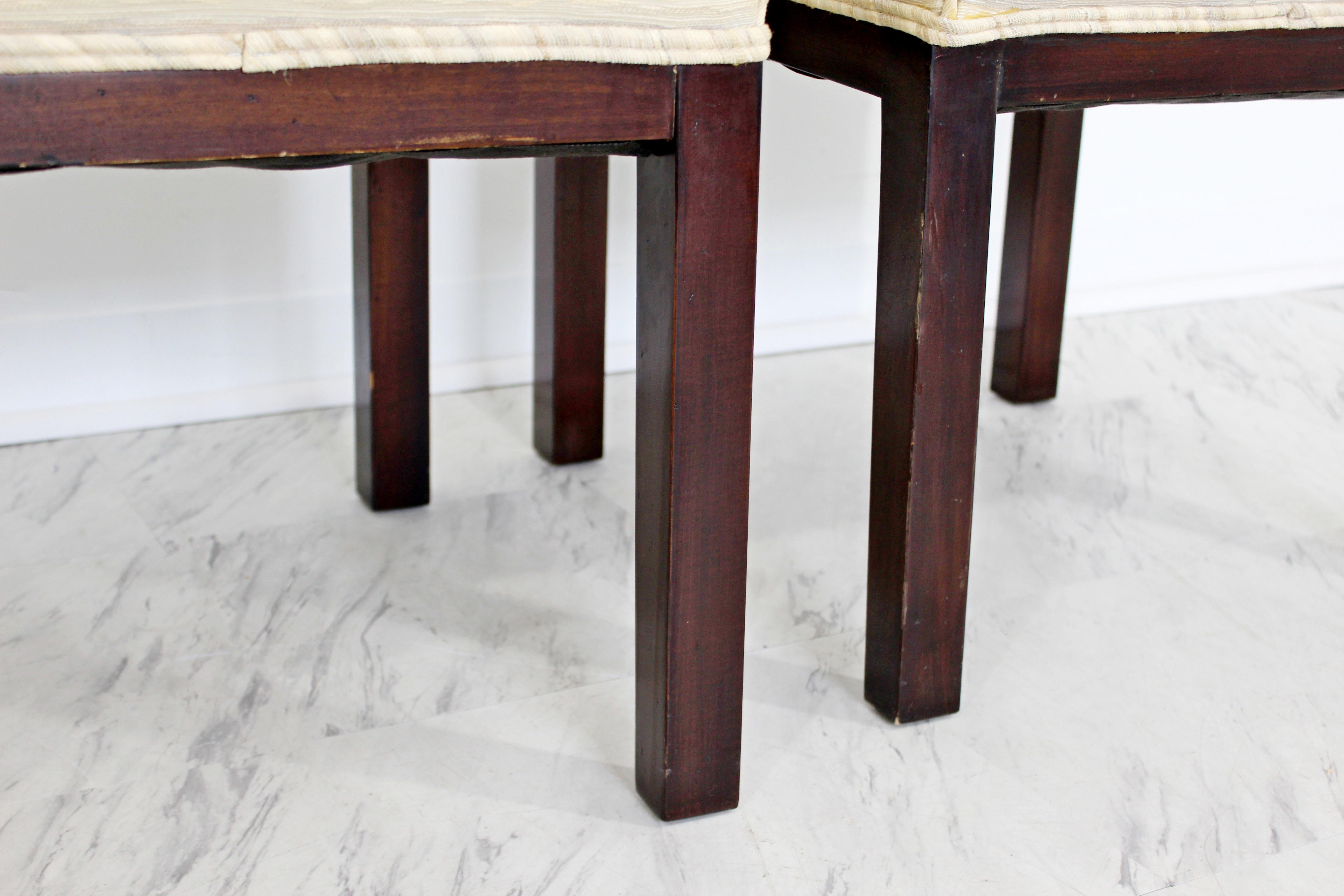 Mid-Century Modern John Widdicomb Burlwood Dining Table Chairs Credenza, 1950s 8