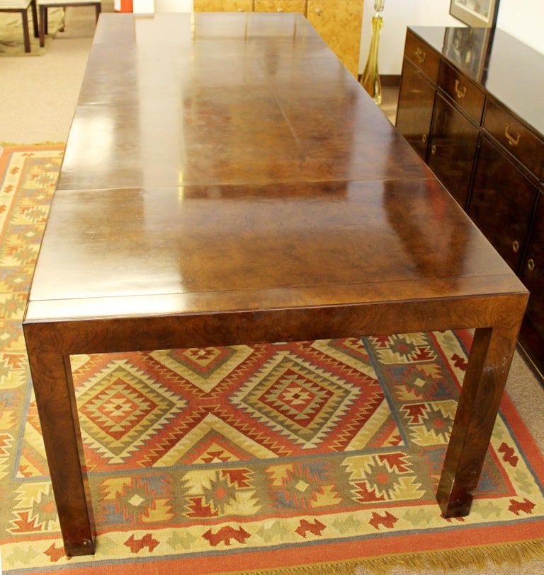 MidCentury Modern John Burl Wood Dining Table with 2 Leaves, 1950s at 1stdibs