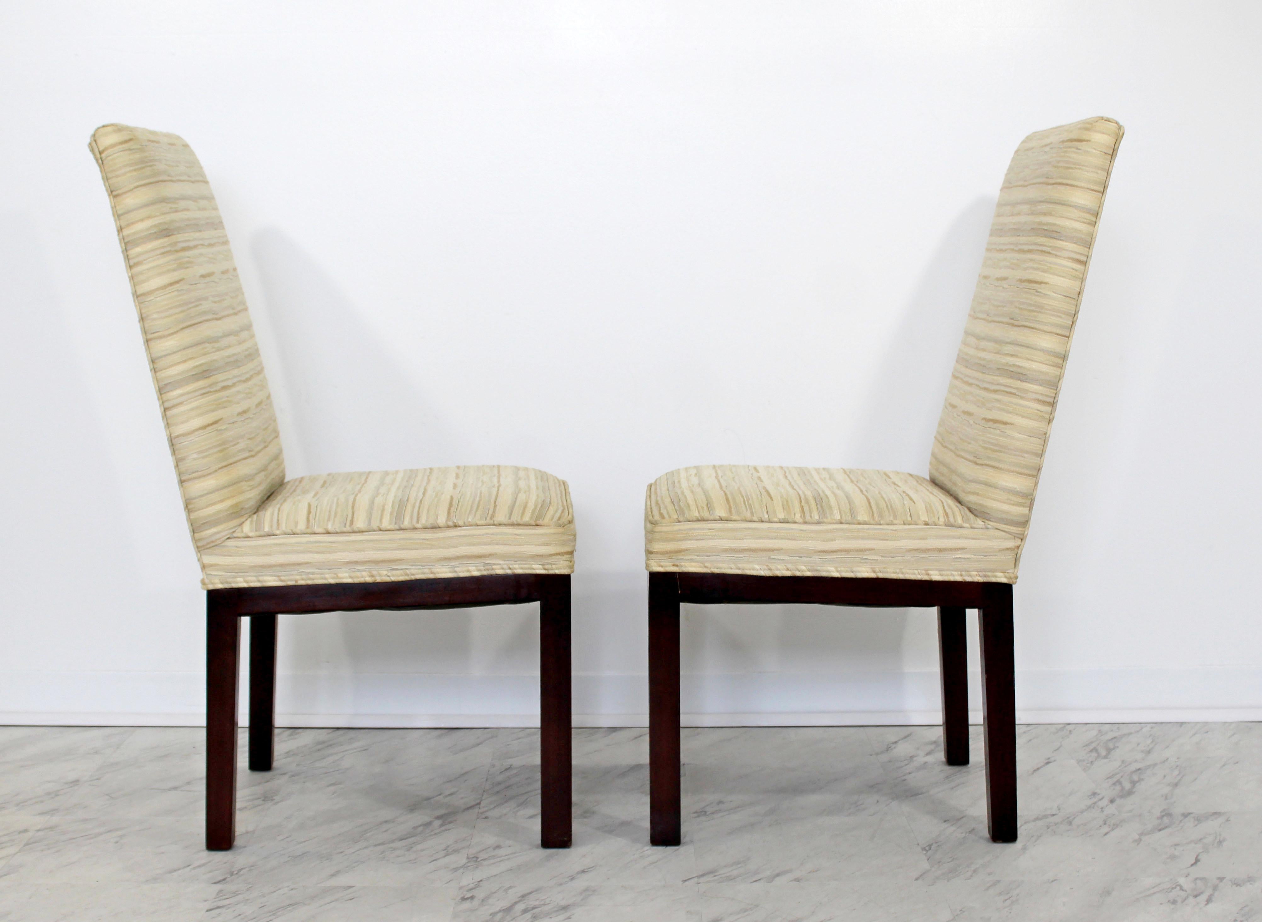 Mid-Century Modern John Widdicomb Set of 6 Parson Wood Dining Side Chairs, 1950s In Good Condition In Keego Harbor, MI