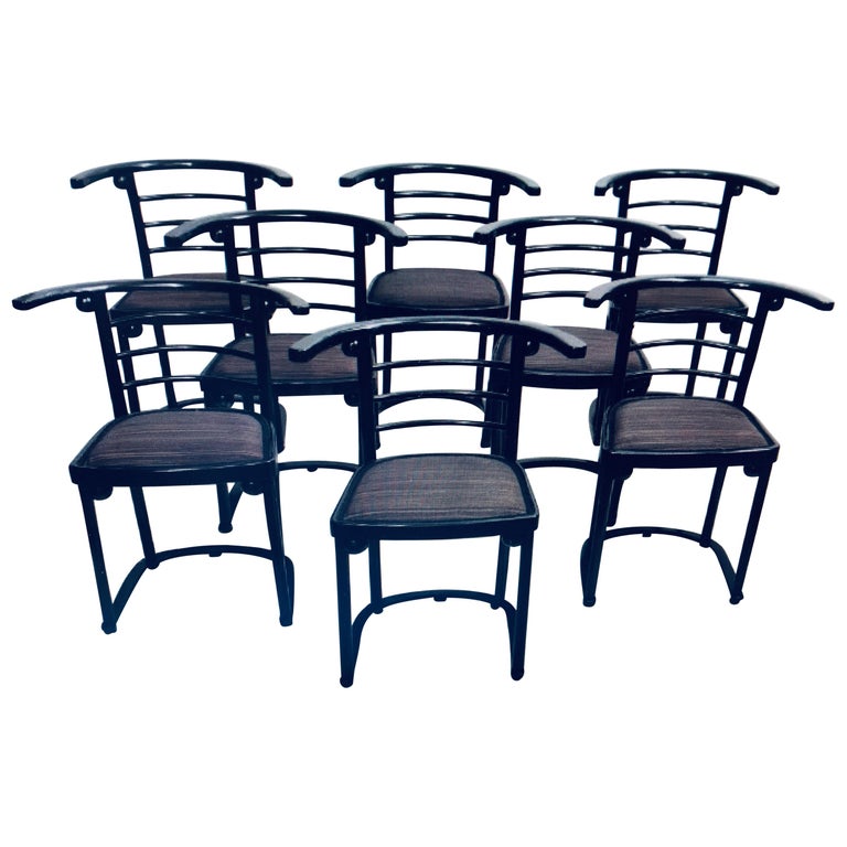 Mid-Century Modern Josef Hoffman Ebonized Bentwood Fledermans Dining Armchair 8 1