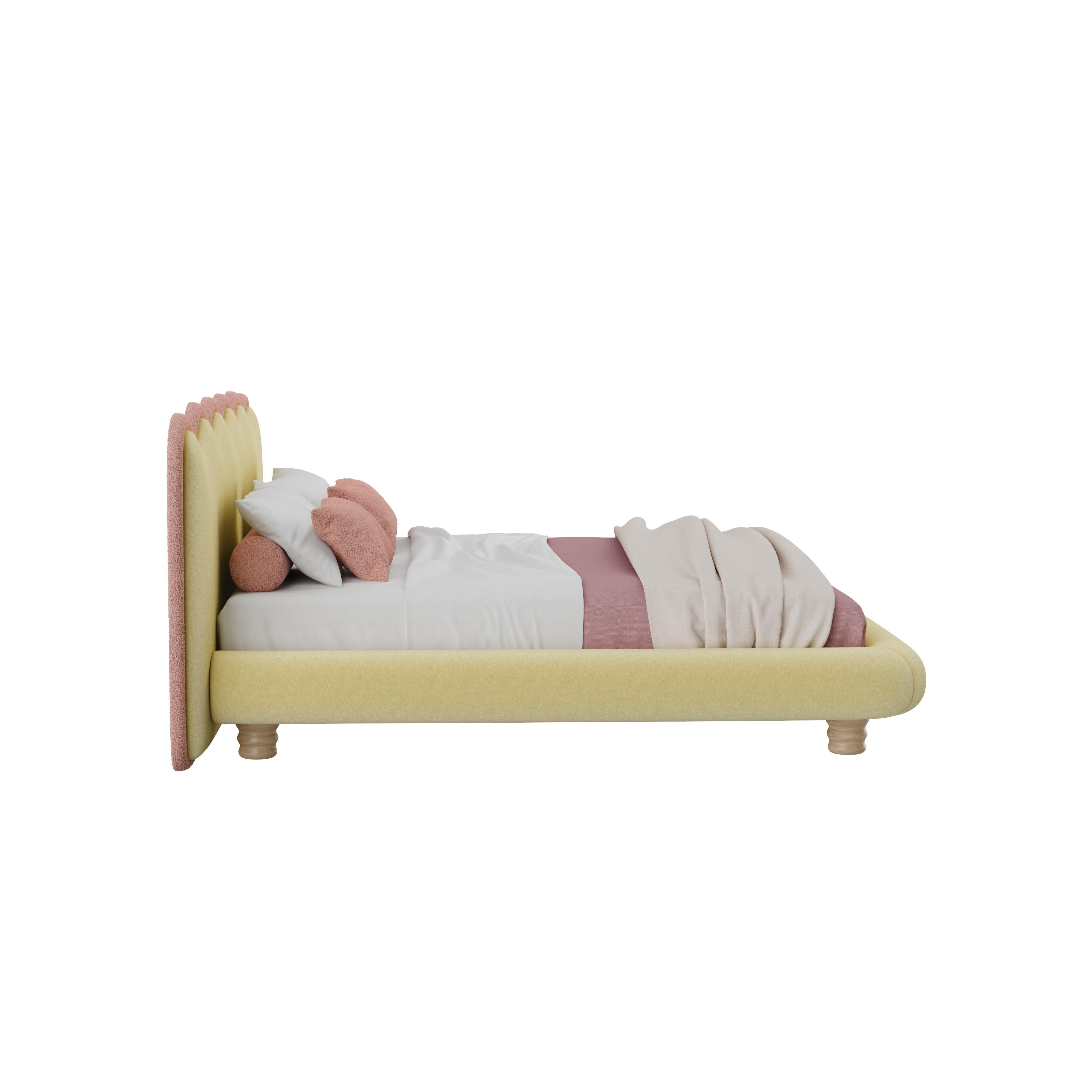 Contemporary Mid-century Modern Judy Bed Designers Guild Handmade in Portugal by Ottiu For Sale