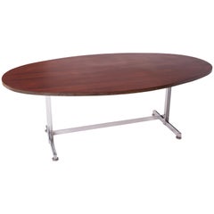 Mid-Century Modern Jules Wabbes Oval Dining Table for Mobilier Universel