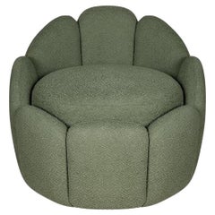 Mid-Century Modern Julie Stool Brass Kirkby Fabric