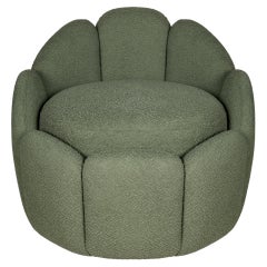 Mid-Century Modern Julie Stool Brass Textile