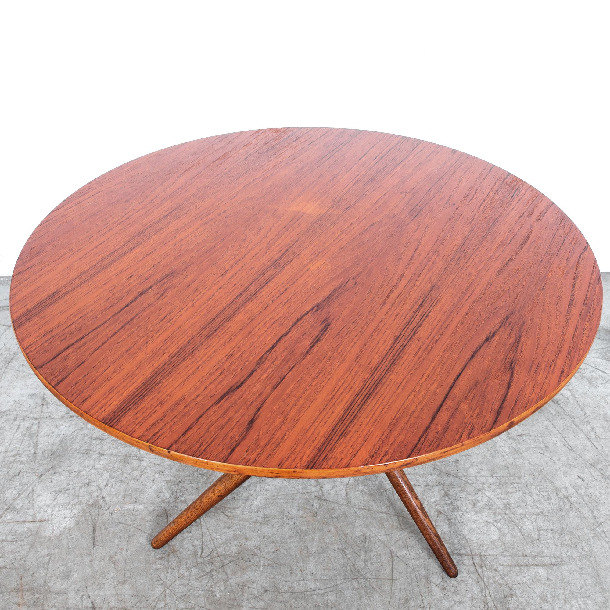 Mid-Century Modern Jurg Bally Adjustable Wooden Table In Good Condition In High Point, NC