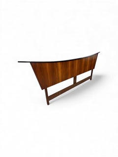 Mid-Century Modern King Size Walnut Headboard
