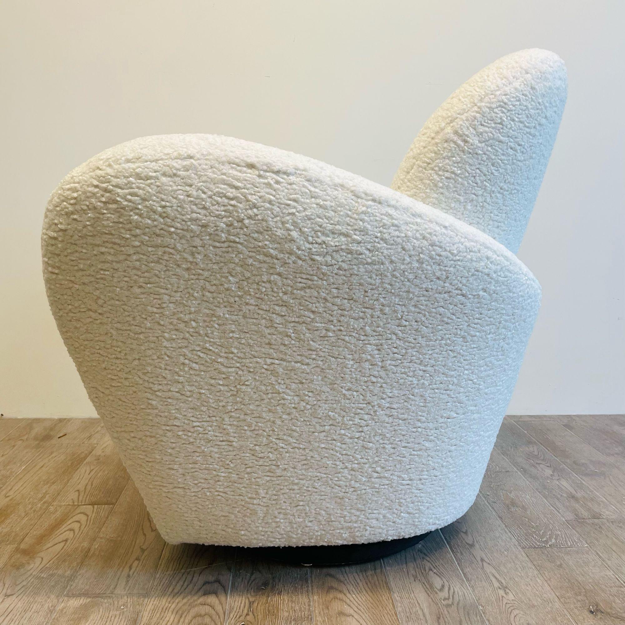 Mid-Century Modern Swivel / Lounge Chair, Michael Wolk, Bouclé 4