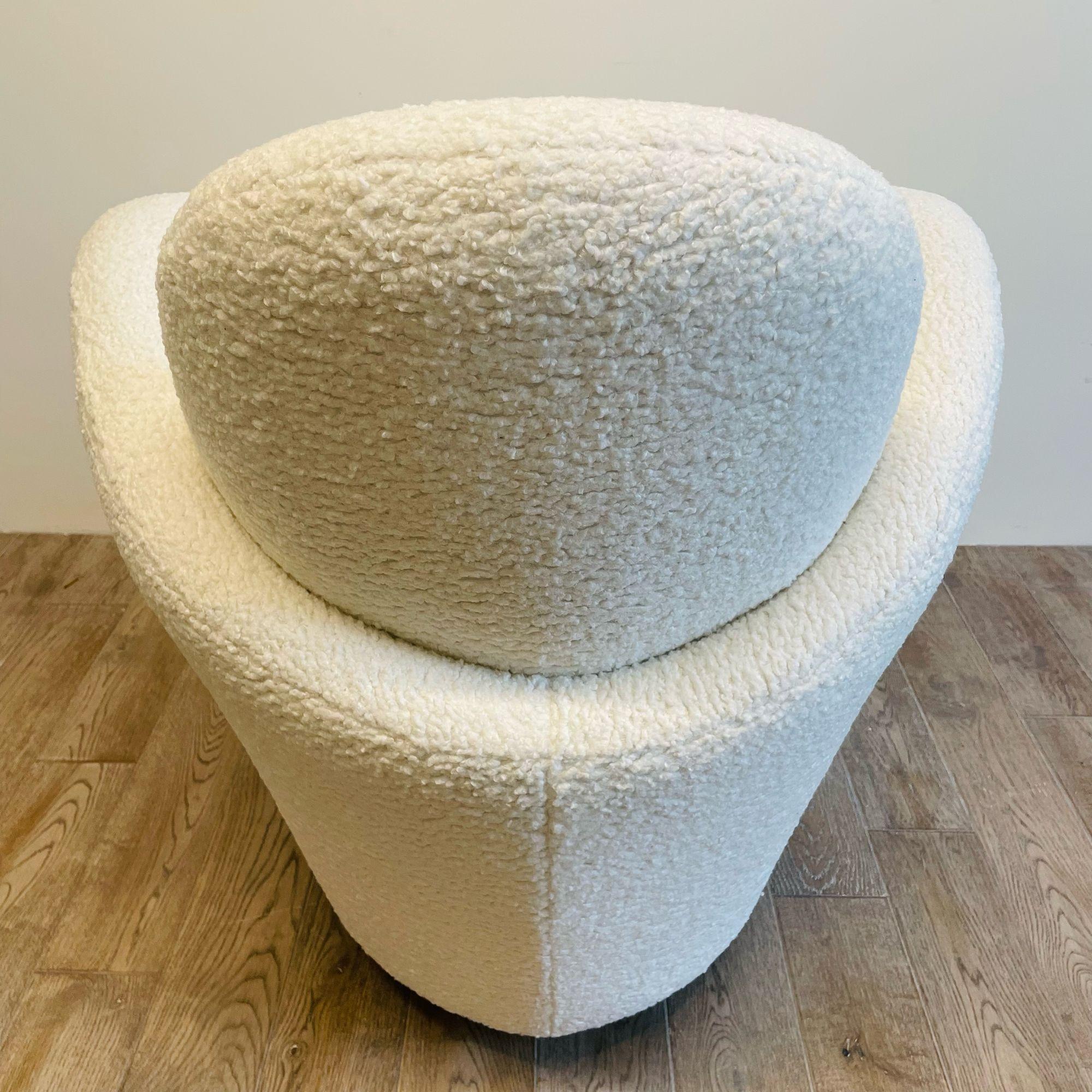 Mid-Century Modern Swivel / Lounge Chair, Michael Wolk, Bouclé 8