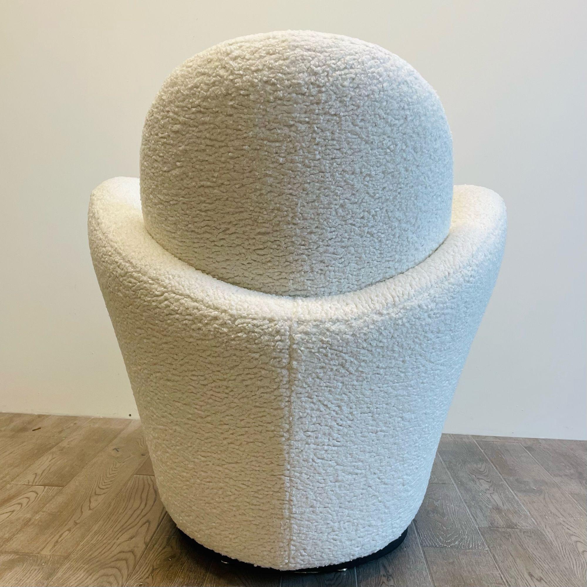 Mid-Century Modern Swivel / Lounge Chair, Michael Wolk, Bouclé 9