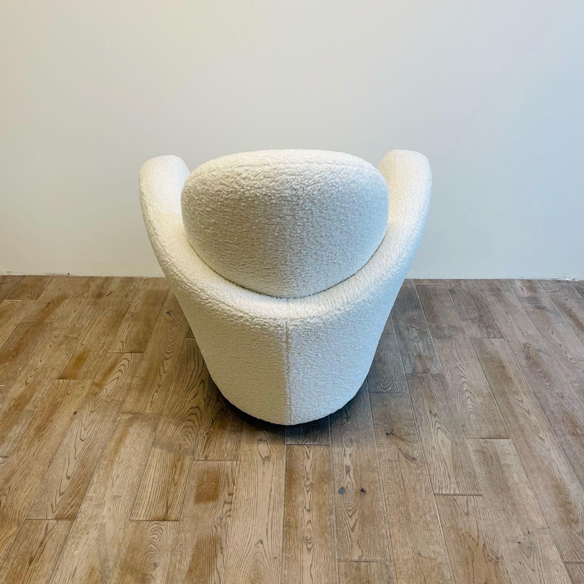Mid-Century Modern Swivel / Lounge Chair, Michael Wolk, Bouclé 11