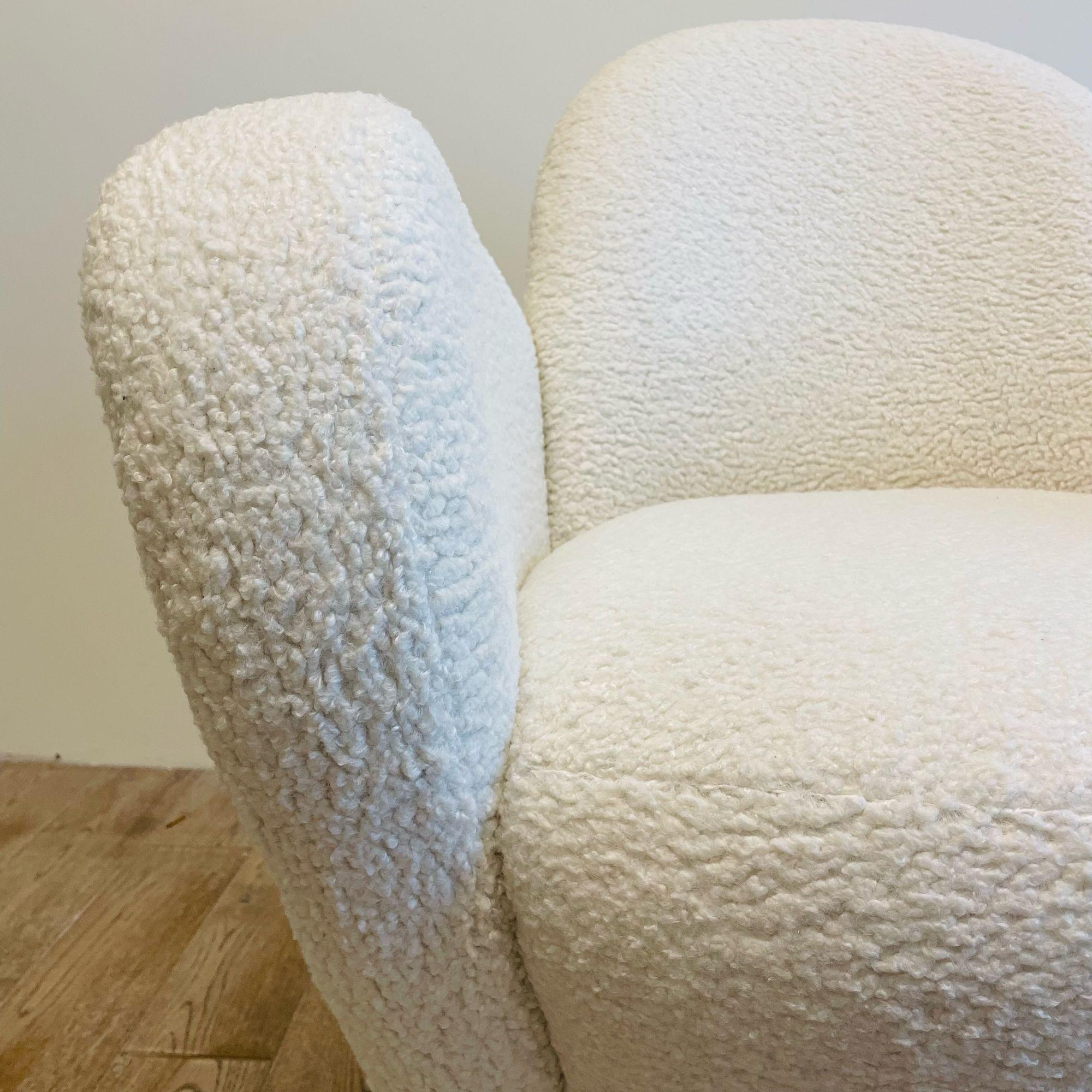 Mid-Century Modern Swivel / Lounge Chair, Michael Wolk, Bouclé 13