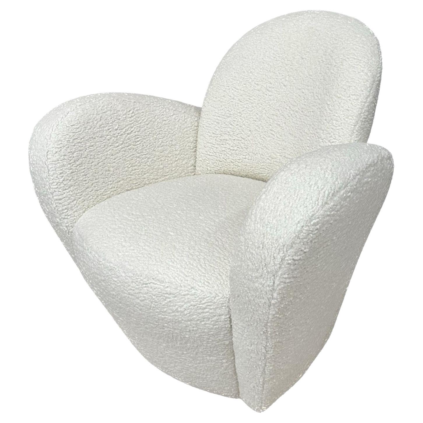 Mid-Century Modern Swivel / Lounge Chair, Michael Wolk, Bouclé