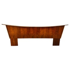 Mid-Century Modern Kagan Style Walnut King Headboard
