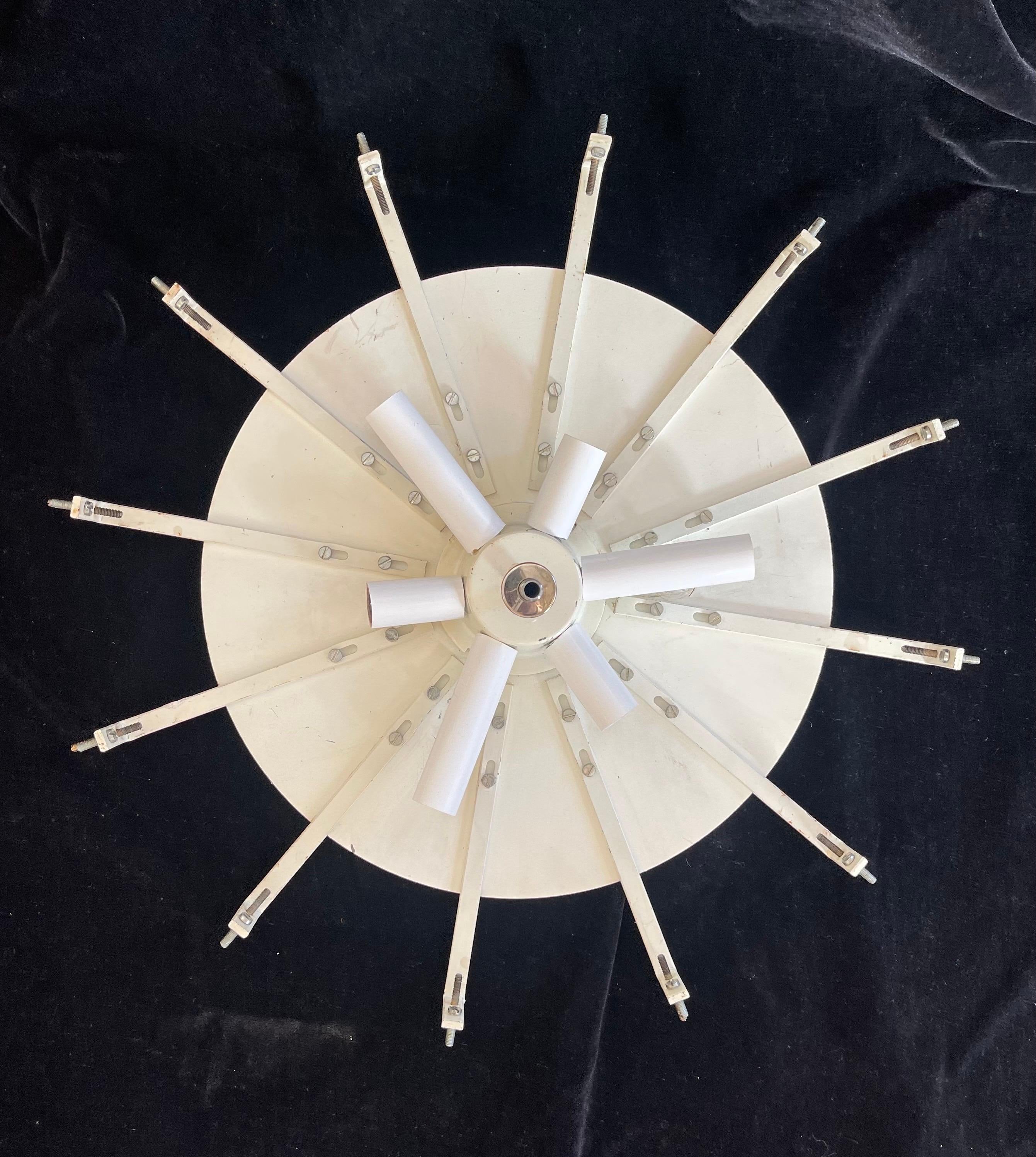 Luminaire à encastrer en verre d'art Murano courbé et étoilé Kaiser Mid-Century Modern en vente 2