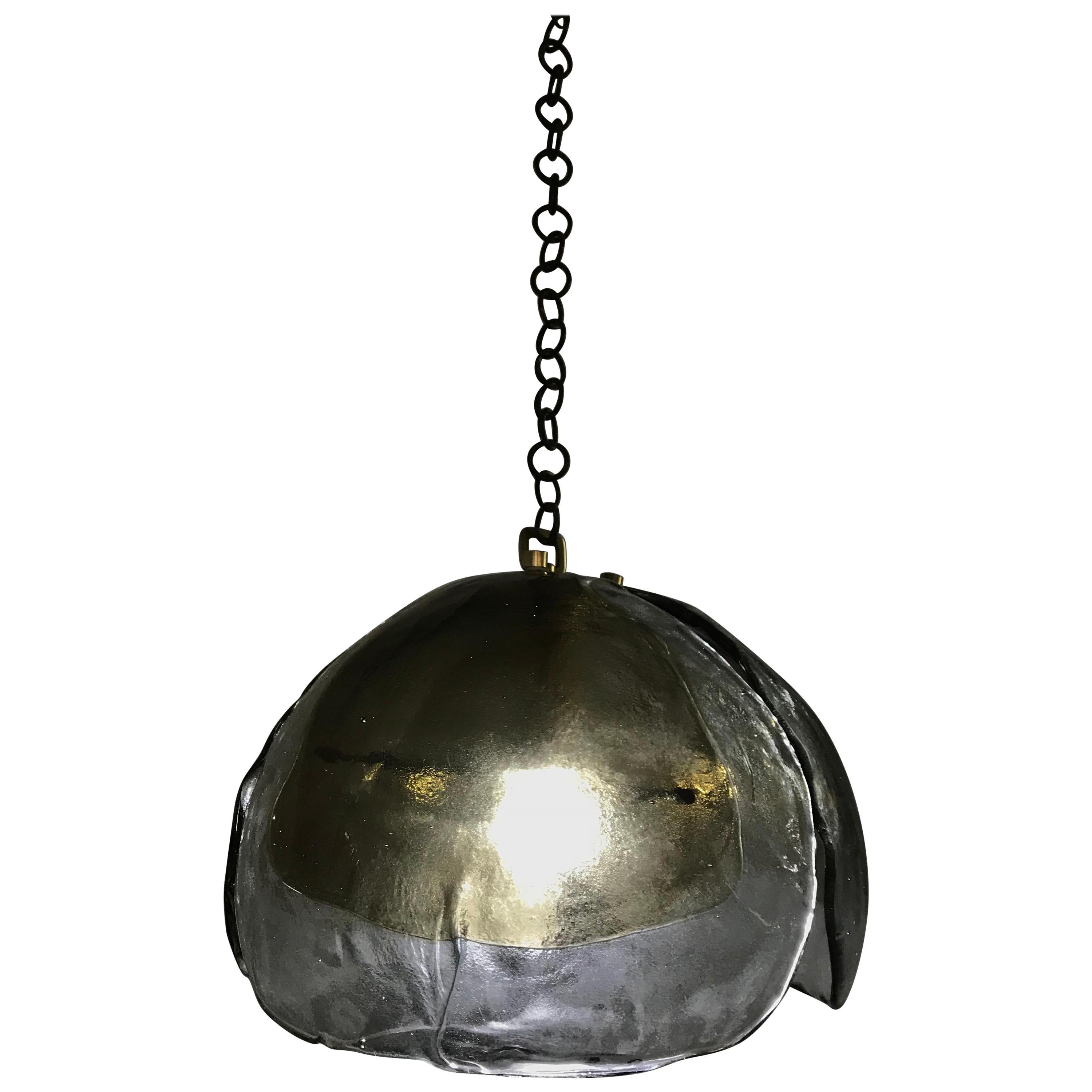 Lampadario di metà secolo moderno Kaiser Leuchten con vetro Mazzega, circa 1970