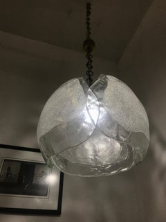 Moderner Kaiser-Leuchten-Kronleuchter aus der Mitte des Jahrhunderts mit Mazzega-Glas