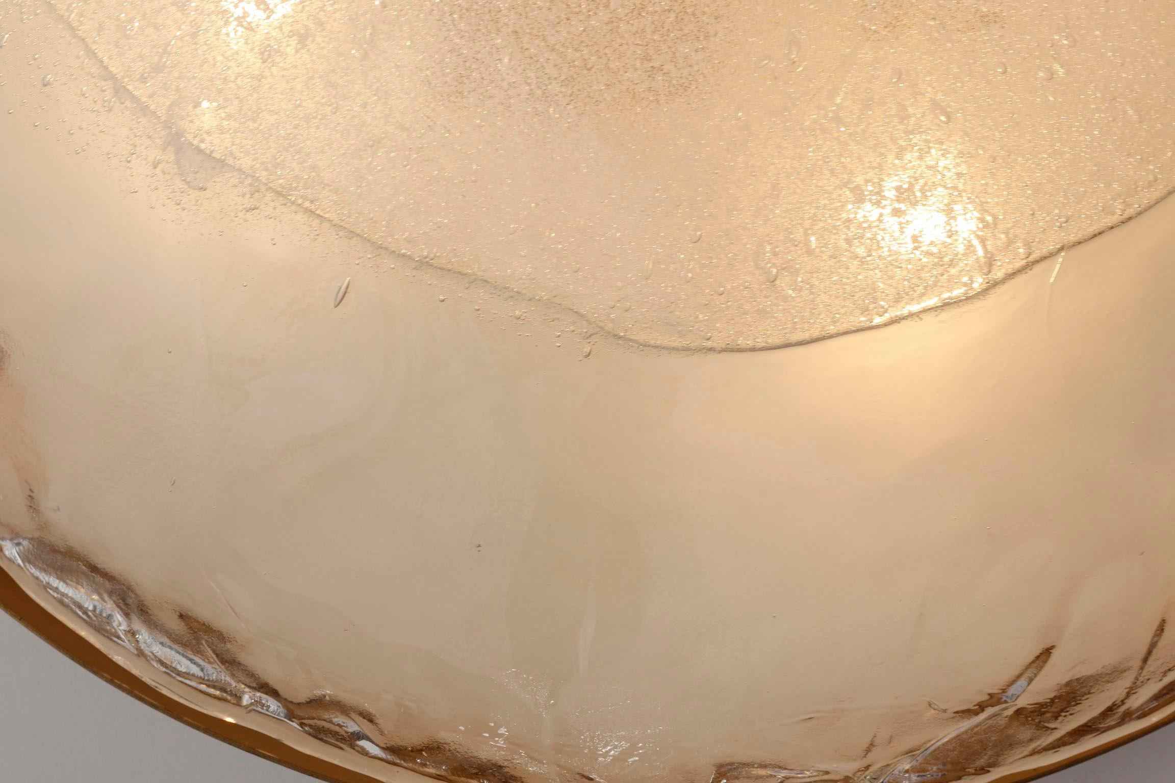 Lámpara empotrada Kalmar de mediados de siglo, latón patinado, cristal de Murano, años 70 en venta 5