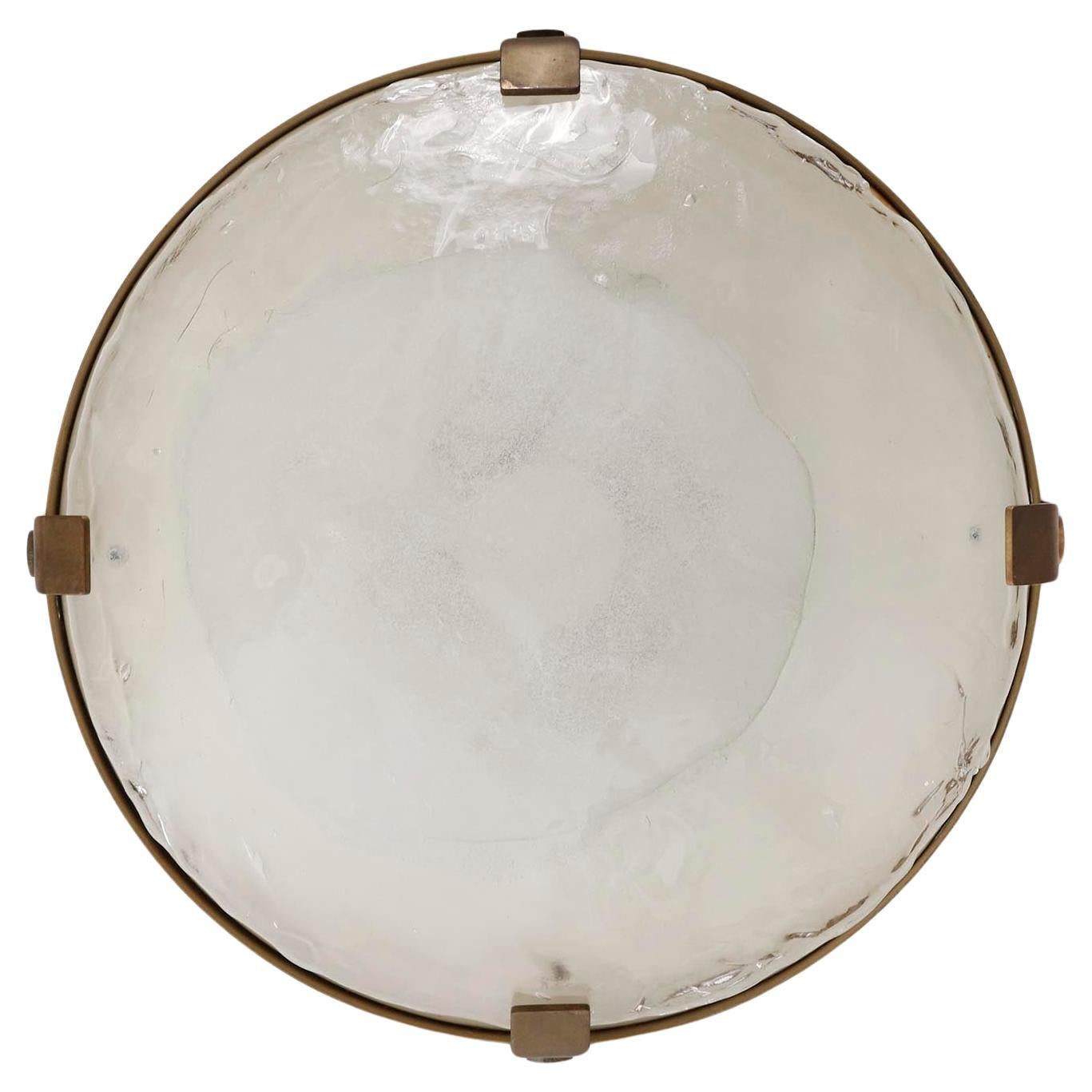 Lámpara empotrada Kalmar de mediados de siglo, latón patinado, cristal de Murano, años 70 en Bueno estado para la venta en Hausmannstätten, AT