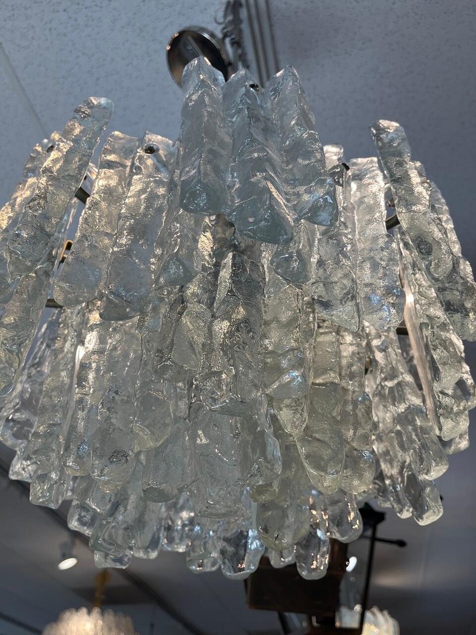 Austrian Mid Century Modern Kalmar Iceicle Chandelier For Sale