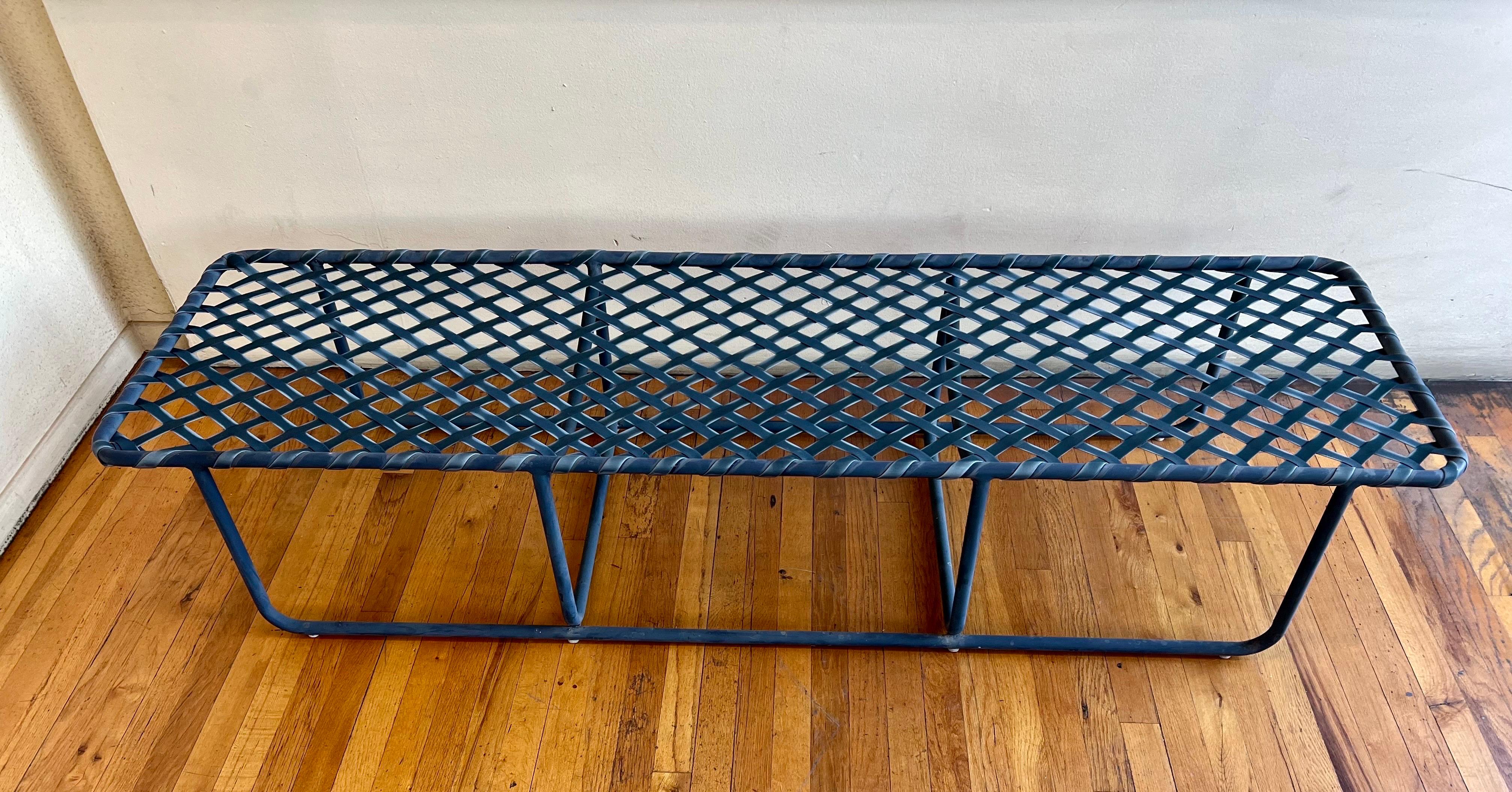 Mid-Century Modern Kantan Rare Bench Designed by Tadao Inouye for Brown Jordan In Good Condition For Sale In San Diego, CA