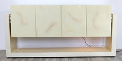 Mid-Century Modern Karl Springer Style Lucite & Lacquer Sideboard Credenza 1970s