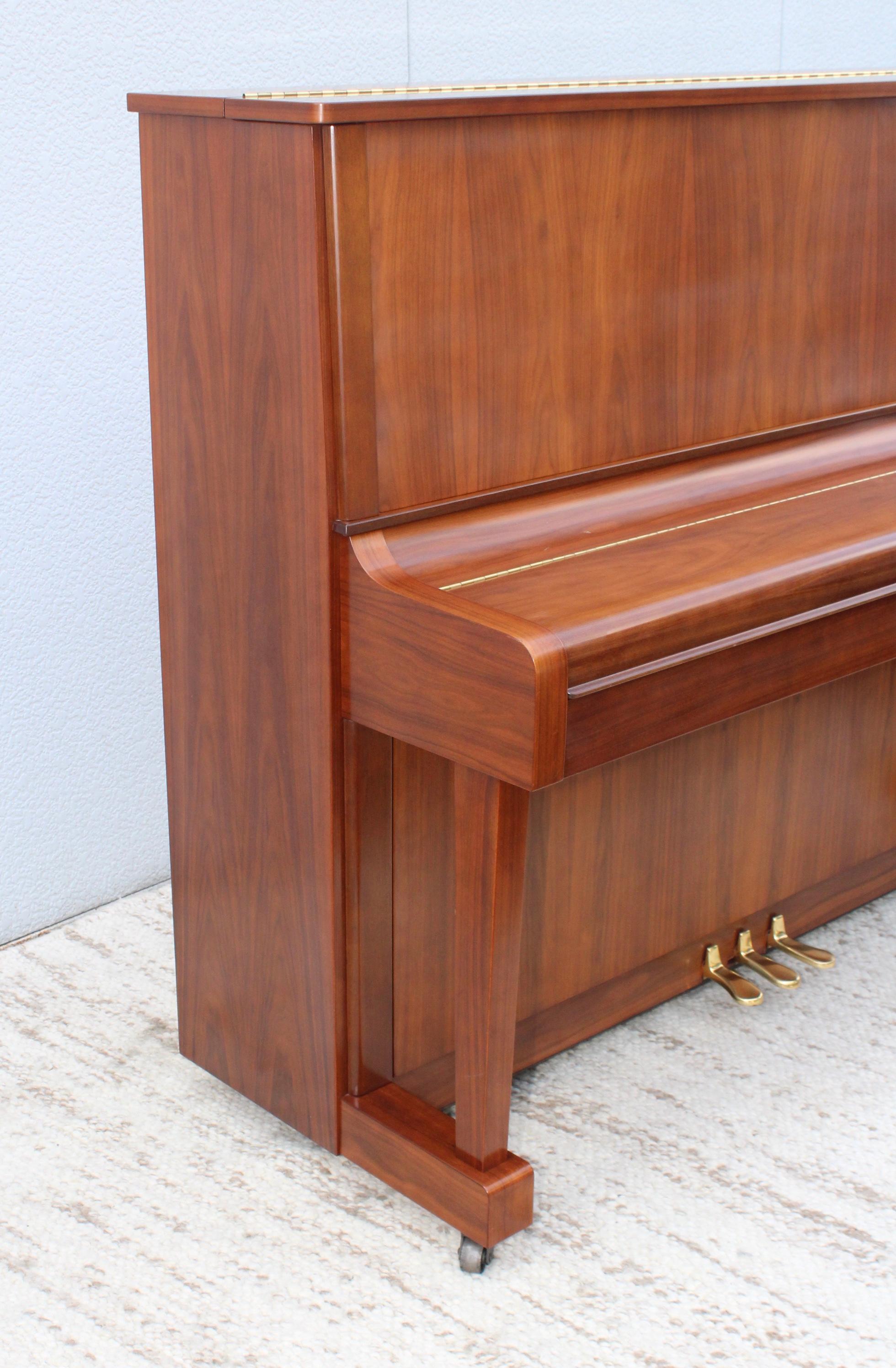 Brass Mid-Century Modern Kawai Upright Piano