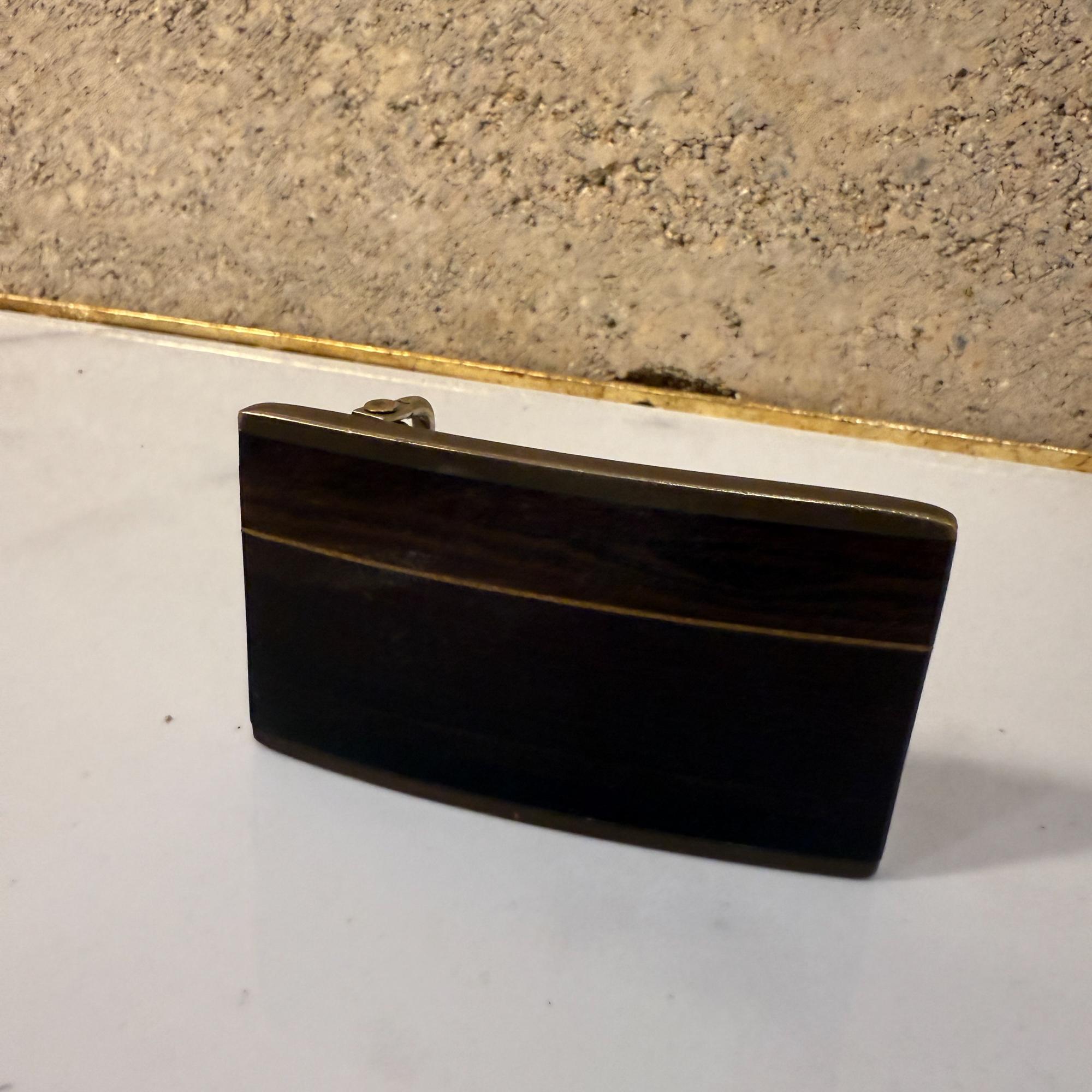 Fin du 20e siècle Boucle Kenneth Reid de style moderne du milieu du siècle, en bois foncé et en laiton fin en vente
