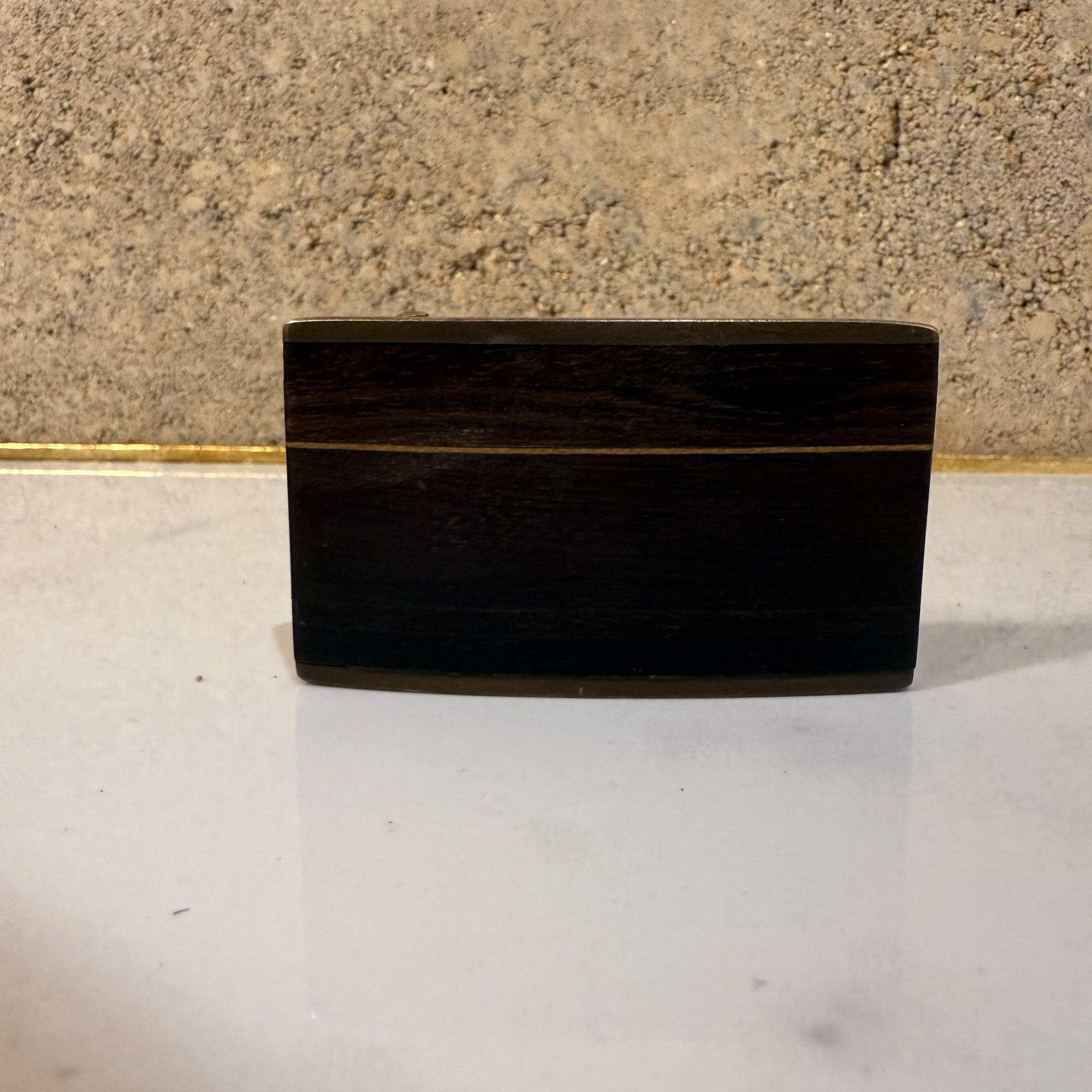 Laiton Boucle Kenneth Reid de style moderne du milieu du siècle, en bois foncé et en laiton fin en vente
