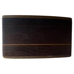 Mid Century Modern Kenneth Reid Schnalle Dunkel Wood Thin Line Messing