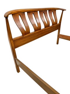 Mid-Century Modern Kent Coffey Full Size Walnut Bed