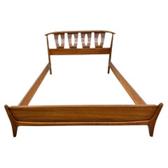 Mid-Century Modern Kent Coffey Full Size Walnut Bed