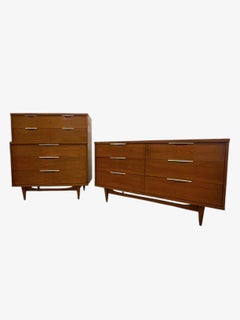 Mid-Century Modern Kent Coffey Impact & Tableau Collection Bedroom Set