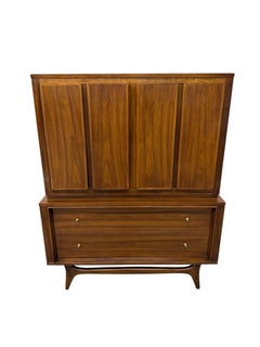 Mid-Century Modern Kent Coffey Insignia 4-Piece Walnut Bedroom Set
