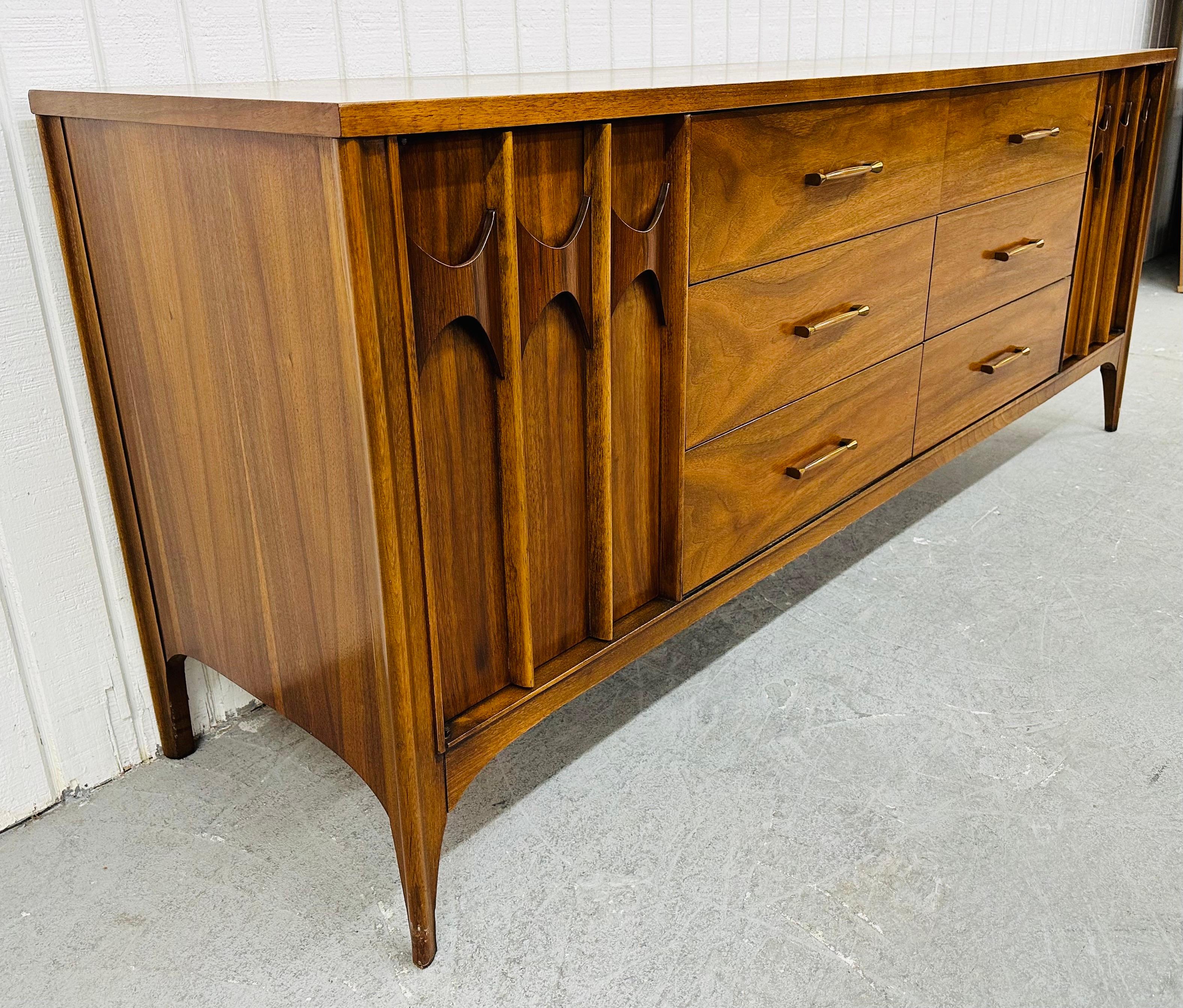 American Mid-Century Modern Kent Coffey Perspecta 12-Drawer Walnut Dresser