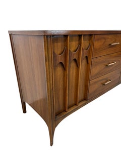 Mid-Century Modern Kent Coffey Perspecta 12-Drawer Walnut Dresser - Refinished