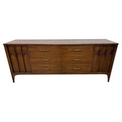 Mid-Century Modern Kent Coffey Perspecta 12-Drawer Walnut Dresser - Refinished