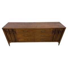 Mid-Century Modern Kent Coffey Perspecta 12-Drawer Walnut Dresser - Refinished