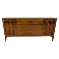 Mid-Century Modern Kent Coffey Perspecta 9-Drawer Walnut Dresser