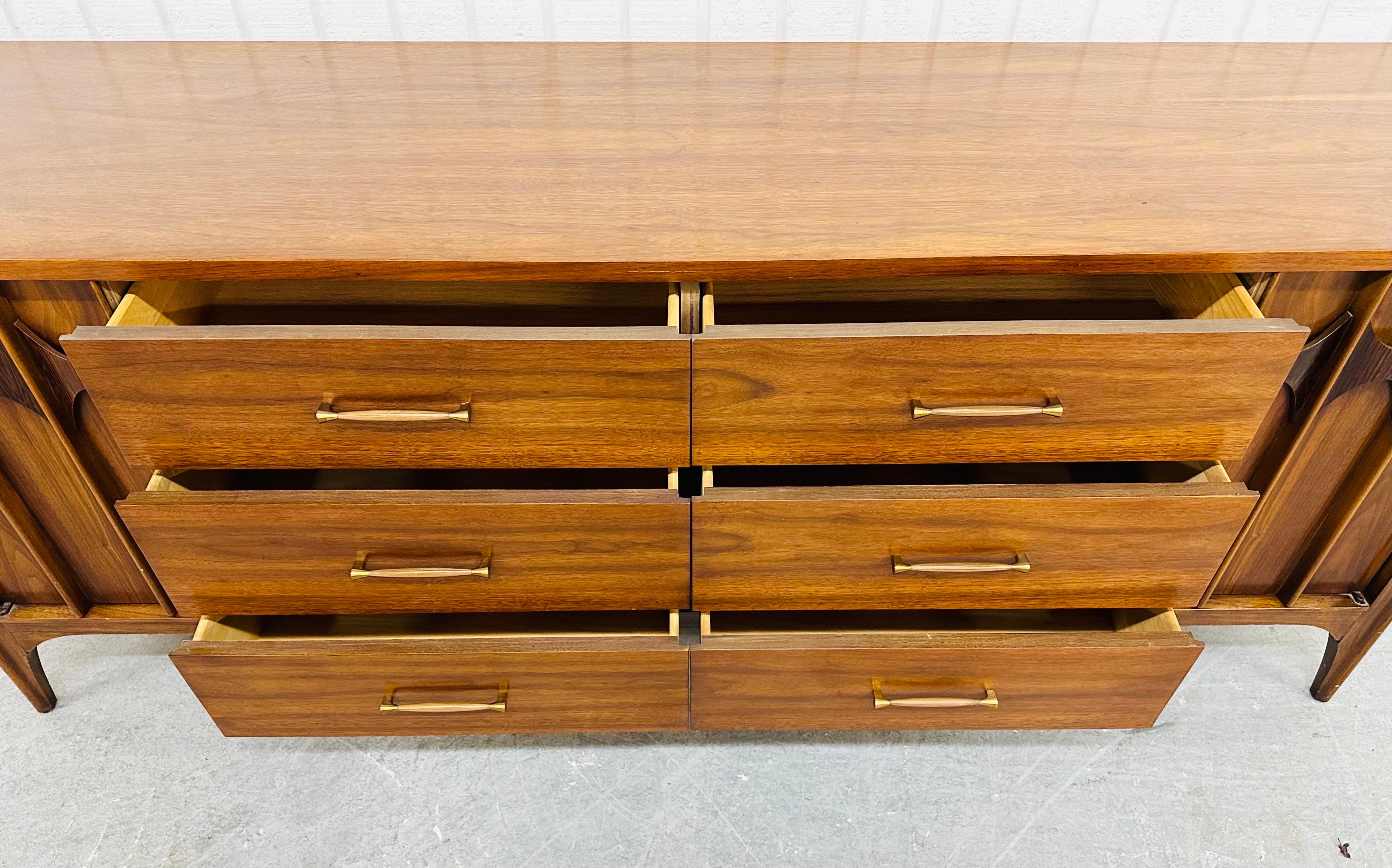 Mid-Century Modern Kent Coffey Perspecta Walnut 12-Drawer Dresser 4