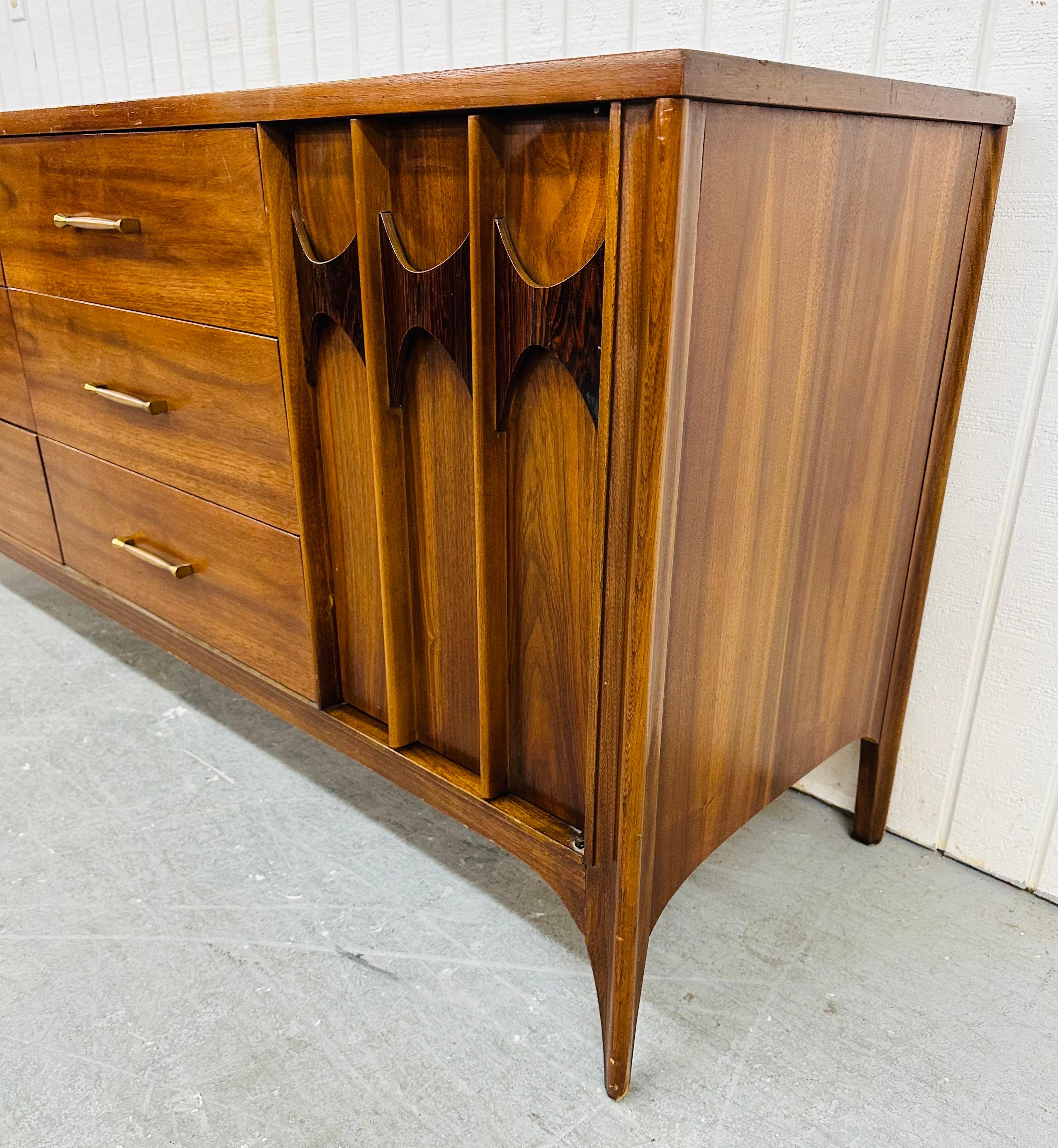 20th Century Mid-Century Modern Kent Coffey Perspecta Walnut 12-Drawer Dresser