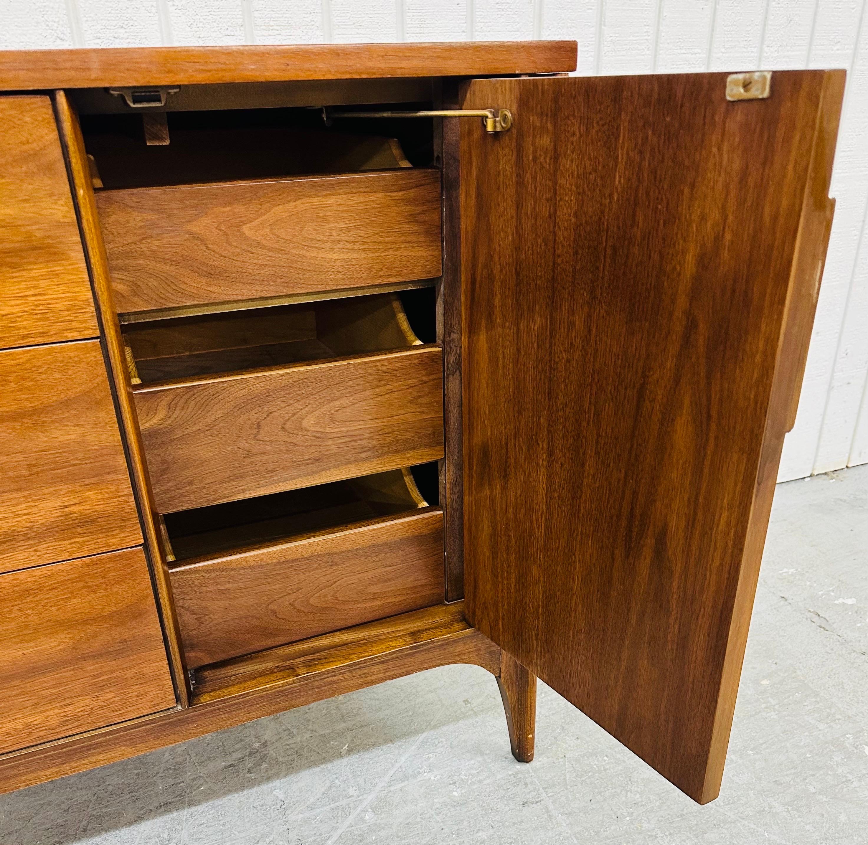 Mid-Century Modern Kent Coffey Perspecta Walnut 12-Drawer Dresser 2