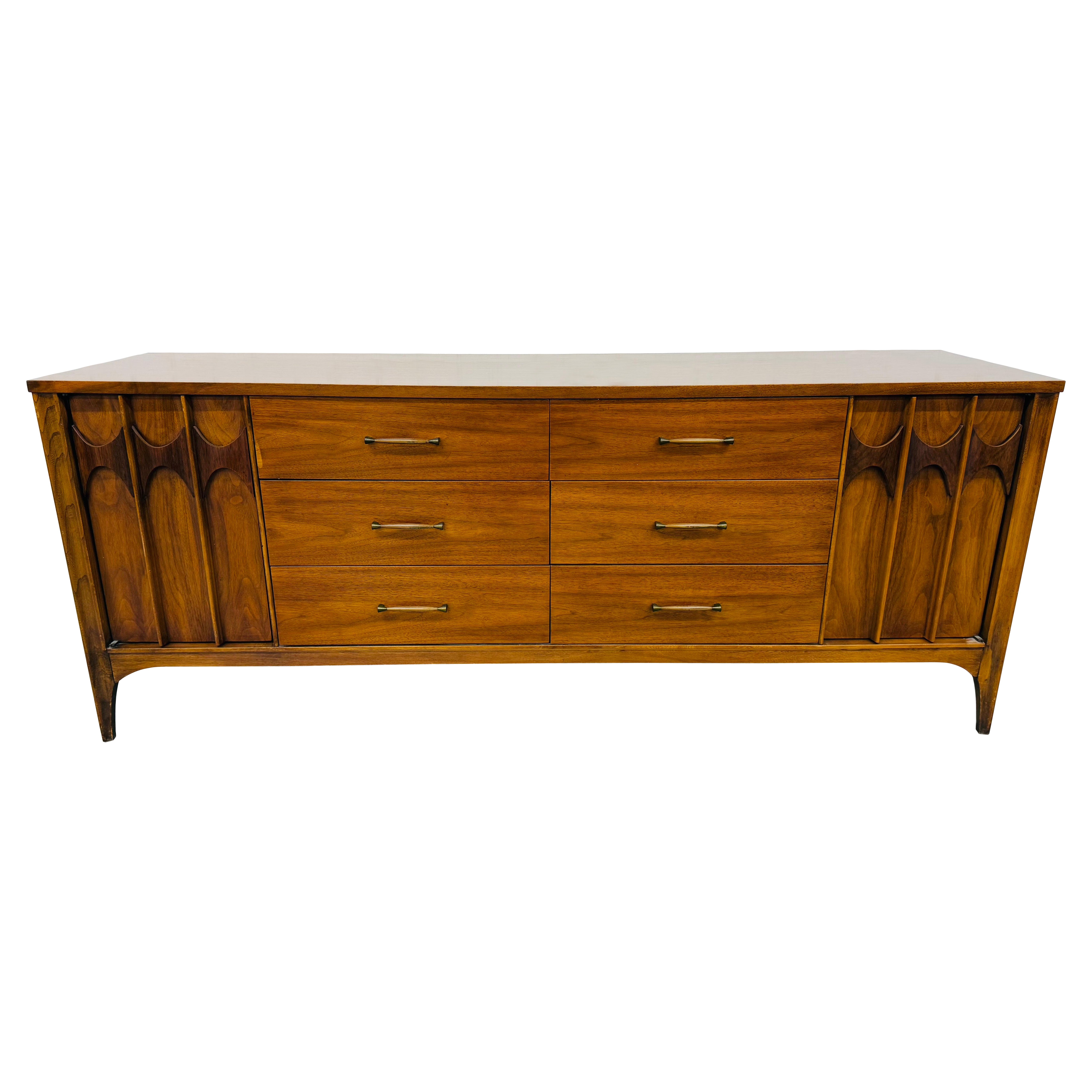 Mid-Century Modern Kent Coffey Perspecta Walnut 12-Drawer Dresser